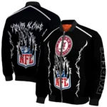 customized las vegas raiders claw blood black bomber jacket best selling