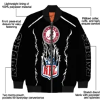 customized las vegas raiders claw blood black bomber jacket best selling