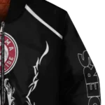 customized las vegas raiders claw blood black bomber jacket best selling