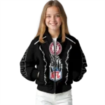 customized las vegas raiders claw blood black bomber jacket best selling