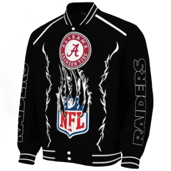 customized las vegas raiders claw blood black varsity jacket best selling