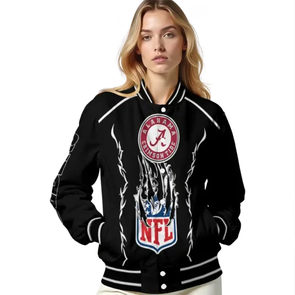 customized las vegas raiders claw blood black varsity jacket latest model