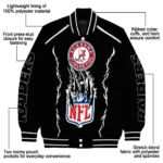 customized las vegas raiders claw blood black varsity jacket best selling