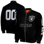 customized las vegas raiders hexagon mesh black bomber jacket best selling