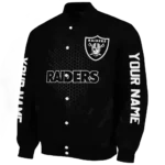 customized las vegas raiders hexagon mesh black varsity jacket best selling