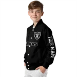 customized las vegas raiders hexagon mesh black varsity jacket best selling