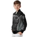 customized las vegas raiders power plate black bomber jacket best selling