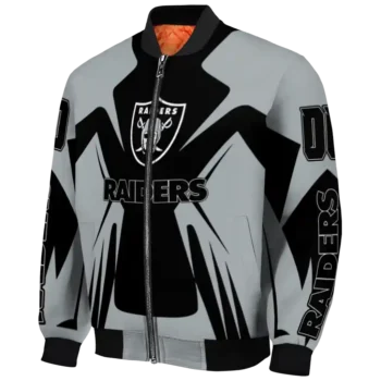 customized las vegas raiders spider mark black grey crocs bomber jacket best selling