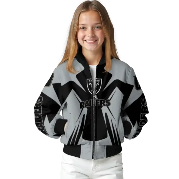 customized las vegas raiders spider mark black grey crocs bomber jacket top rated