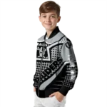 customized las vegas raiders star burst black bomber jacket best selling