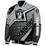 customized las vegas raiders star burst black varsity jacket best selling
