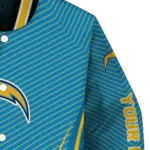 customized los angeles chargers chevron arrow blue varsity jacket best selling