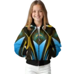 customized los angeles chargers mesh chest gold crocs black bomber jacket best selling