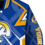 customized los angeles rams chevron angles blue varsity jacket best selling