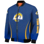 customized los angeles rams chevron arrow blue bomber jacket best selling
