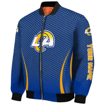 customized los angeles rams chevron arrow blue bomber jacket best selling