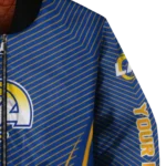 customized los angeles rams chevron arrow blue bomber jacket best selling