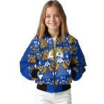 customized los angeles rams pyramid shapes blue bomber jacket best selling