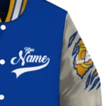 customized los angeles rams razorback outline blue nude varsity jacket best selling