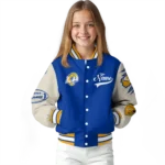 customized los angeles rams razorback outline blue nude varsity jacket best selling