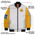 customized los angeles rams speckled arms blue gray bomber jacket best selling