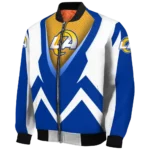 customized los angeles rams v stripes blue white bomber jacket best selling