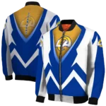 customized los angeles rams v stripes blue white bomber jacket best selling