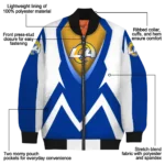customized los angeles rams v stripes blue white bomber jacket best selling