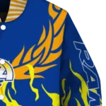 customized los angeles rams winged blaze blue white varsity jacket best selling