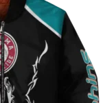 customized miami dolphins claw blood aqua black bomber jacket best selling