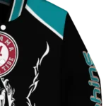 customized miami dolphins claw blood aqua black varsity jacket best selling