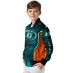 customized miami dolphins power plate aqua bomber jacket best selling