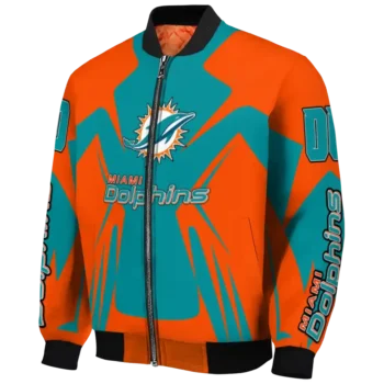 customized miami dolphins spider mark aqua red crocs bomber jacket best selling