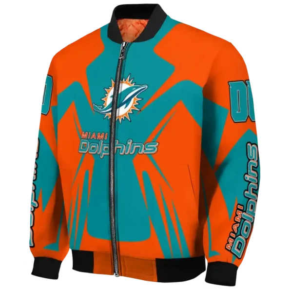 customized miami dolphins spider mark aqua red crocs bomber jacket best selling