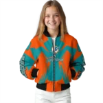 customized miami dolphins spider mark aqua red crocs bomber jacket best selling