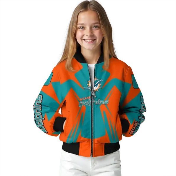 customized miami dolphins spider mark aqua red crocs bomber jacket top rated