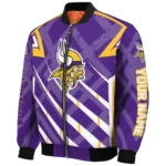 customized minnesota vikings chevron angles purple bomber jacket best selling