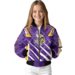 customized minnesota vikings chevron angles purple bomber jacket best selling