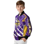 customized minnesota vikings chevron angles purple bomber jacket best selling