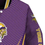 customized minnesota vikings chevron arrow purple varsity jacket best selling