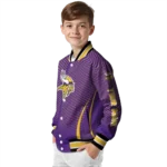 customized minnesota vikings chevron arrow purple varsity jacket best selling
