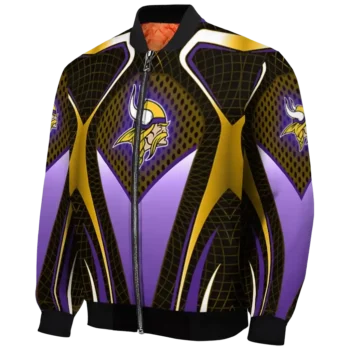 customized minnesota vikings mesh chest gold crocs black bomber jacket best selling