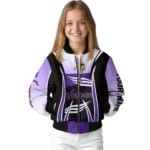 customized minnesota vikings mesh effect purple black bomber jacket best selling