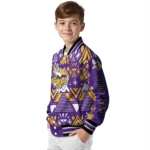 customized minnesota vikings pyramid shapes purple varsity jacket best selling
