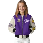 customized minnesota vikings razorback outline purple nude bomber jacket best selling