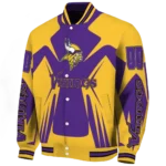 customized minnesota vikings spider mark purple gold crocs varsity jacket best selling