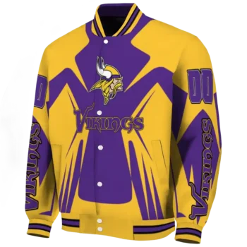 customized minnesota vikings spider mark purple gold crocs varsity jacket best selling
