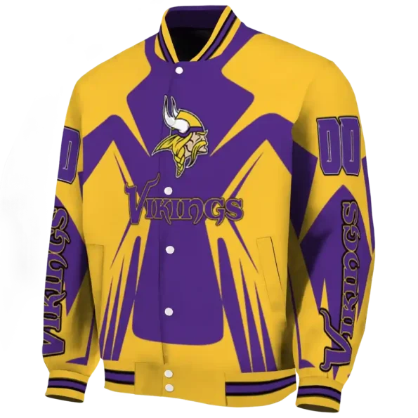 customized minnesota vikings spider mark purple gold crocs varsity jacket best selling
