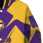 customized minnesota vikings spider mark purple gold crocs varsity jacket best selling
