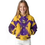 customized minnesota vikings spider mark purple gold crocs varsity jacket best selling